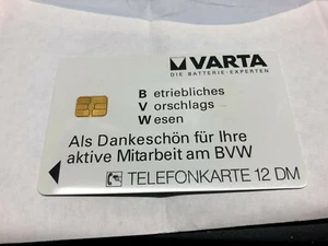 Telefonkarte mit Werbung Varta, Rarität, neu, Alter Wert 12 DM - Bild 1 von 2