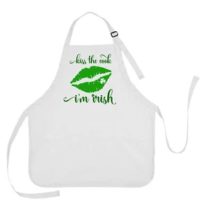 Kiss the Cook I'm Irish Apron, St Patricks Day Apron, Kiss the Cook Apron - Picture 1 of 1
