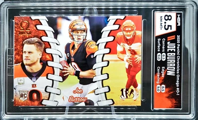 2020 Chronicles Omega Joe Burrow RC HGA 8.5 NM-Mint OSU, LSU, Bengals Star!! - Image 1 of 2
