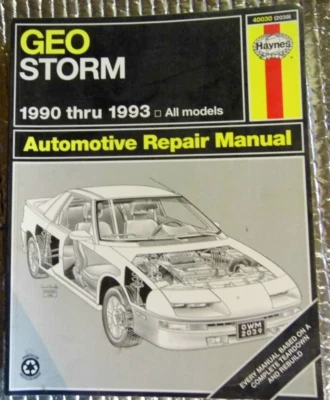 Haynes Auto Repair manual 1990-1993 Geo Storm All Models - Image 1 of 4