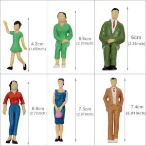 14 PIEZAS 1:25 Maqueta Trenes Miniatura Figuras Pintadas Escala G Personas De Pie Sentadas - Imagen 1 de 11
