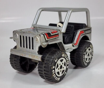 Jeep Buddy L 1980 vintage plateado 4x4 4" acero prensado modelo a escala Japón Foto 1 de 4