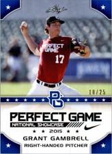 GRANT GAMBRELL 2015 Leaf Perfect Game All-American SHOWCASE BLUE Rookie #/25