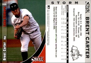 Brent Carter 2006 Grandstand Lake Elsinore Storm #26 RC Card *AutographDen*