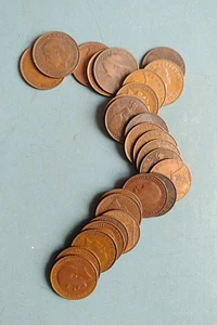 England Lot - United Kingdom Konvolut · 27 x One Penny 1896 - 1965 · Bronze 250g - Bild 1 von 3