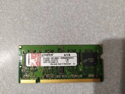 RAM "Kingstone" 512MB KVR533D2S4/512  DDR2-533  SODIMM 200 pin - Image 1 of 2