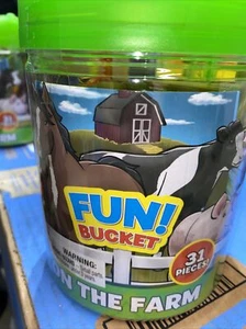 Fun Bucket Toys Farm 31 Pieces - Picture 1 of 3