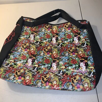 Ed Hardy Beautiful Ghost Shoulder Bag Vintage  Large!!! O - Image 1 of 4