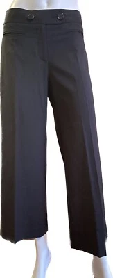 Pantalones de tiro medio recortados Gaberdine negros de colección C.2005 Catherine Malandrino - talla 8 Foto 1 de 4