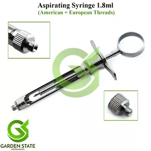Dental Self-Aspirating Syringe 1.8ML Injecting Local Anesthesia-AMR-EUR Thread - Picture 1 of 4