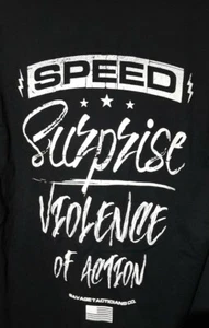 Savage Tact Speed Surprise Violence of Action, schwarz, Herren T-Shirt, Militär, Small - Bild 1 von 2