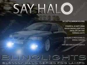 LED Blue Halo Angel Eye Fog Lamps Driving Light Kit for 2003-2009 Volvo S60R - Bild 1 von 12