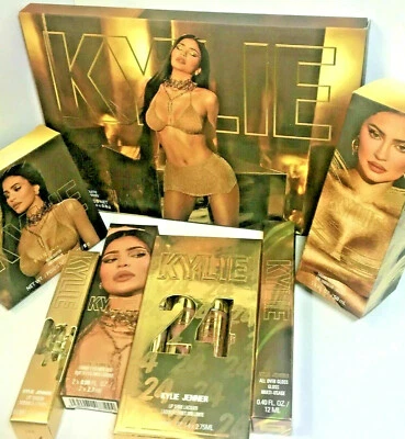 KYLIE JENNER Cosméticos 24K PAQUETE CUMPLEAÑOS Juego Completo COLECCIÓN EDICIÓN LIMITADA Foto 1 de 4