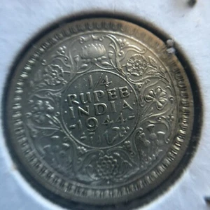 India-British 1944B 1/4 Rupee VF-XF Y-55 A440 - Picture 1 of 2