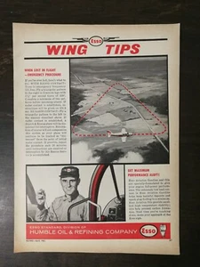 De colección 1961 puntas de ala de avión petrolero Esso página completa anuncio original - Imagen 1 de 1