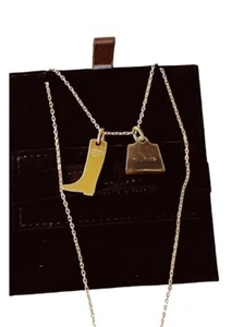 Hermès Amulette Maroquinier Gold-Tone Kelly Bag & Iconic Riding Pendant Necklace - Picture 1 of 11