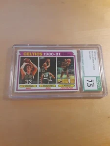 1981/82 Topps #45 LARRY BIRD / NATE ARCHIBALD CSG 7.5 Boston Celtics Team Leader - Picture 1 of 2