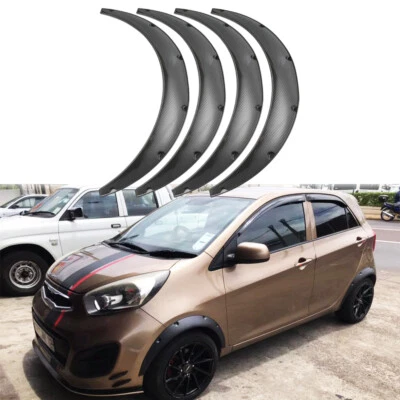 Arcos de rueda duraderos extra anchos fibra de carbono para Kia Rio LX,SX,EX guardabarros Foto 1 de 4