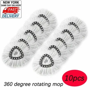 10 pcs Spin Mop Replacement Head Mop Refill For Ocedar Triangle Swivel Mops - Picture 1 of 11