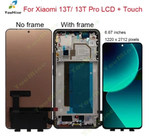 6,67" per Xiaomi 13T 13T Pro Display LCD Touch Screen Digitalizzatore Assemblaggio + Telaio - Foto 1 di 2