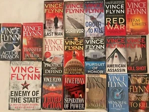Huge Big Lot 19 Vince Flynn PB Book Almost Complete Mitch Rapp + Term Limits - Picture 1 of 1