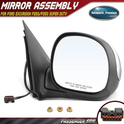 Espejo retrovisor eléctrico cromado para pasajero para Ford F-150 F-250 F-150 Heritage manual plegable Foto 1 de 4