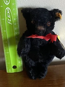 Steiff 0209/15 schwarzer Mohair Bär markiert 6" komplett JTD sehr süß kein Res - Bild 1 von 6
