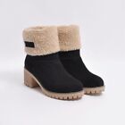 Winter Women Snow Warm Boots Fur Comfy Mid Calf Foldable Shoes 4.5-10.5 New