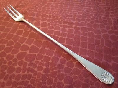 SULTANA 1902 Long Handle Pickle Fork Barbed Tines Silverplate No Monogram     bb - Image 1 of 3