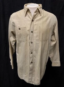 40s Vintage JC Penney’s Cream Moleskin Button Down Shirt - Picture 1 of 7