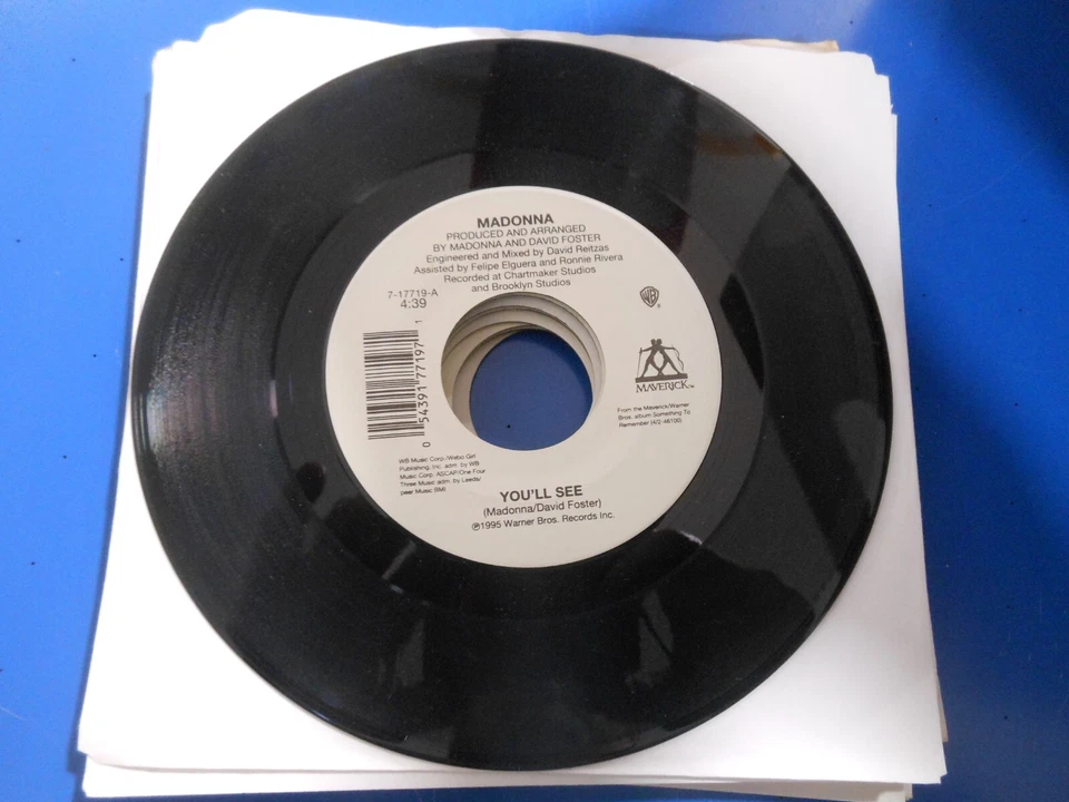 80's 45 RPM Vinyl Record MADONNNA / You'll See / Looks Unplayed Foto 1 de 1