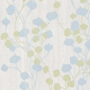 Papel pintado no tejido P+S Bread & Butter 13554-10 hojas turquesa verde claro - Imagen 1 de 1