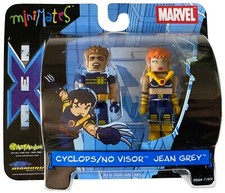 Marvel X-Men Minimates Cyclops/No Visor & Jean Grey 2 Figure Pack NEW Vtg 2003
