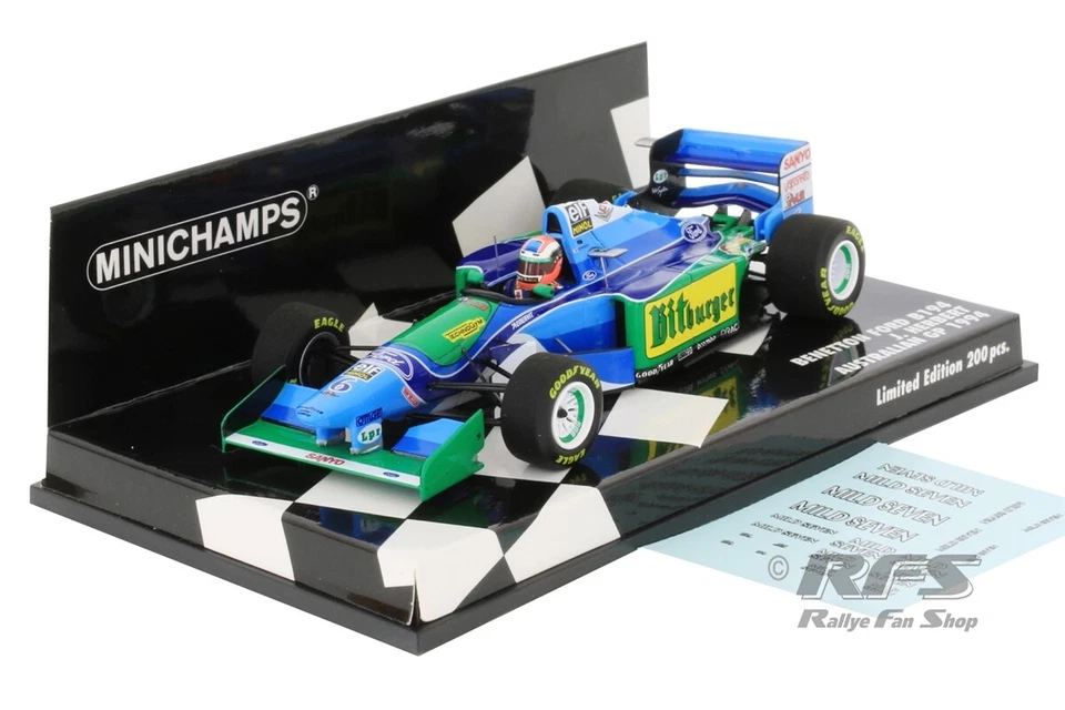 Benetton Ford B194 Johnny Herbert Formel 1 Australien 1994 1:43 Minichamps NEU - Bild 1 von 1