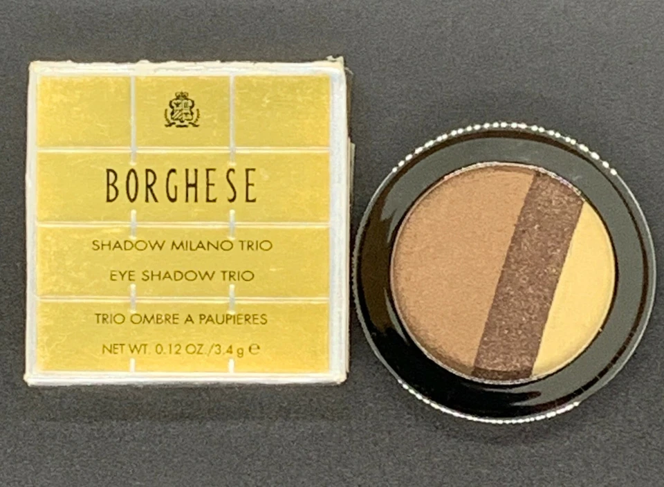BORGHESE Eye Shadow SHADOW MILANO TRIO Antique Brown 0.12 OZ BOXED READ - Image 1 of 1