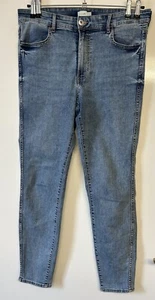 H&M Women’s Blue Tapered Slim Fit Jeans UK Size 16 & Inside Leg 29” - Picture 1 of 8
