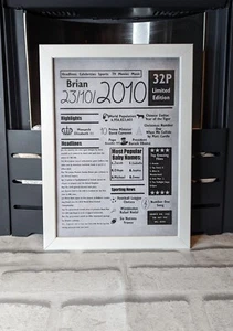 Personalised 12 Years print - 12th Birthday Keepsake gift - For Him/Her,Daughter - Picture 1 of 5
