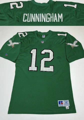 VTG 80s 90s Randall Cunningham Philadelphia Eagles Russell NFL Jersey Mens 46 Cover