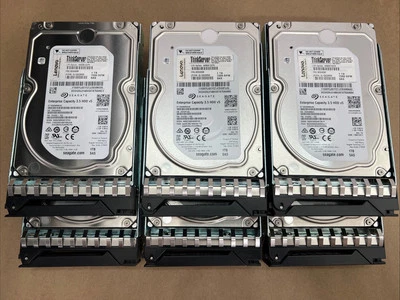 Lot (6) Lenovo 1TB Hard Drive 7.2K Enterprise 12Gbps 3.5inch SAS HDD 4XB0K12270 - Image 1 of 2