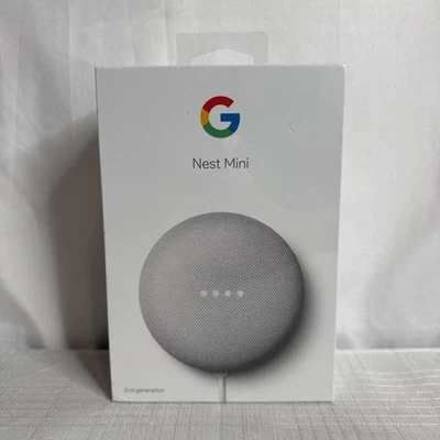 Google Nest Mini Smart Speaker 2nd Generation Chalk GA00638-US BRAND NEW SEALED - Image 1 of 4