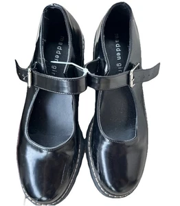 Madden Girl Black Vintage Chunky Platform Mary Jane Shoes, Matte Finish, Size 8M - Picture 1 of 3