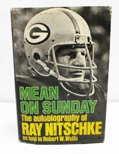 MEAN ON SUNDAY by RAY NITSCHKE HCDJ - SIGNED FIRST EDITION - NFL PACKERS - Picture 1 of 14
