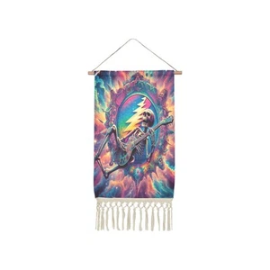 Poster zum Aufhängen aus Leinen.  Skelton Gitarre Grateful Dead - Bild 1 von 4