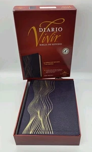 Biblia de Estudio del Diario Vivir RV1960 SentiPiel morado con indice - Picture 1 of 9