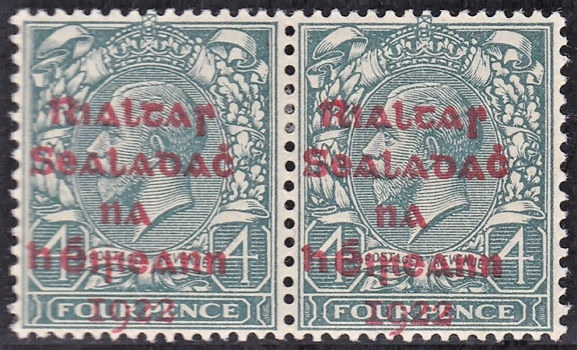 IRLANDA 1922 Dólardo 4 Peniques Carmín Par Variedad Elevado C Hib T10-V2 Como Nuevo 240 € Foto 1 de 1