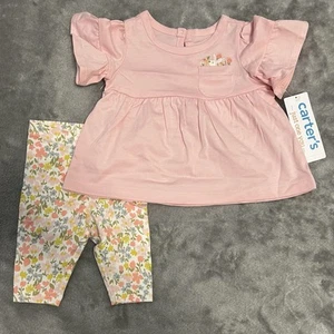 Carter’s Just One You Baby Girls’ Floral Top And Pants For Newborn - Picture 1 of 4