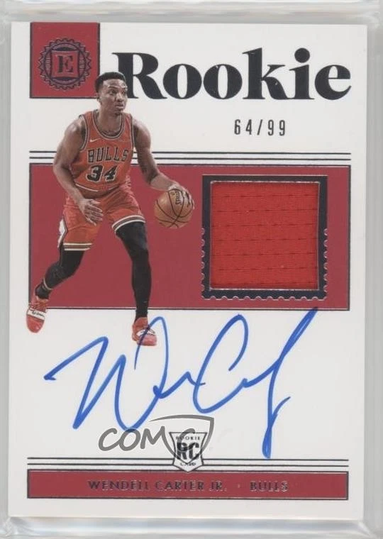 2018-19 Panini Encased Jersey /99 Wendell Carter Jr #221 Rookie Auto RC - Image 1 of 2