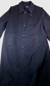 Distinguished Gentleman Sulka Navy Blue OverCoat Sz 54 Made In Italy Wool Alpaca - Picture 1 of 23