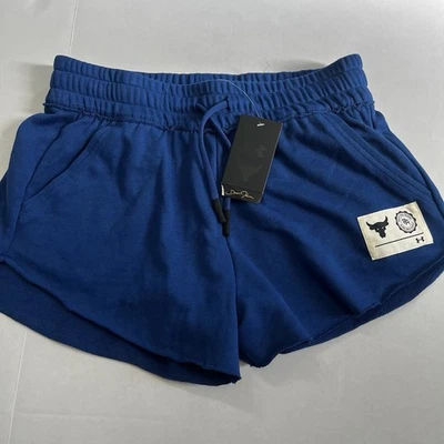 Pantalones Cortos Under Armour Project Rock Terry Gimnasio Entrenamiento Mujer Azul 1377448 (Mediano) Foto 1 de 3