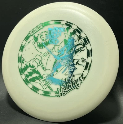 NEW! Innova DX Glow Beast! Holiday Dealer  Christmas Yeti Stamp Disc Golf 171g - Image 1 of 4